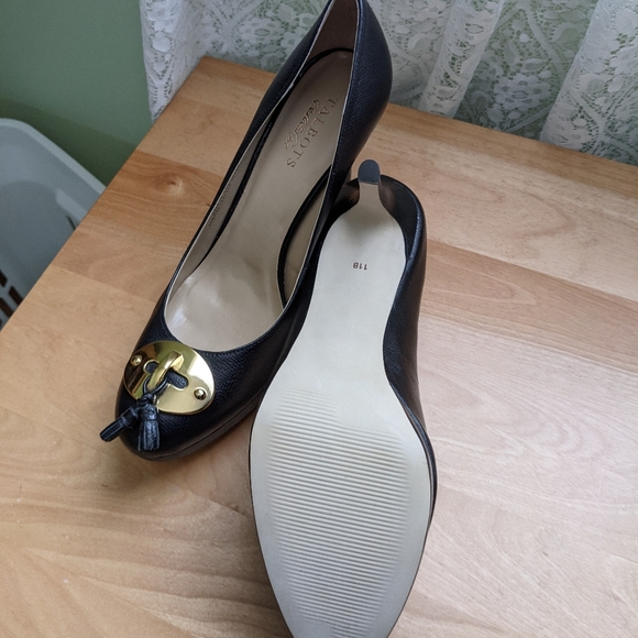 Black leather high heels shoes - Picture 3 of 3